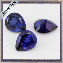 Pera Brilliant Diamond Cut Gran Tamaño Blue Sapphire Corundum